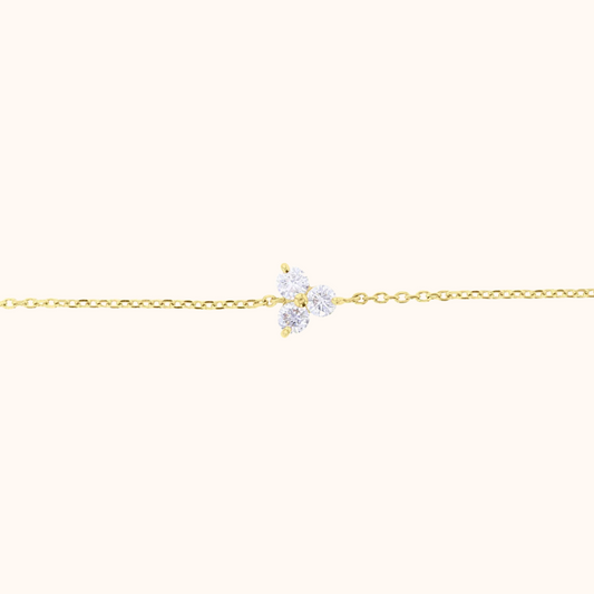Triple Diamond Cluster Bracelet
