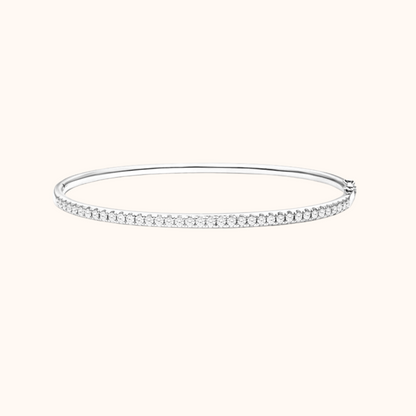 Slim Halfway Diamond Bangle