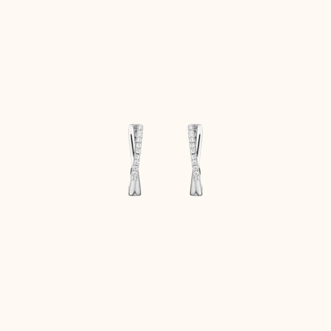 Cross-Strand Hoop Earrings