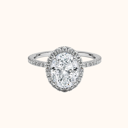 Pavé Halo Engagement Ring