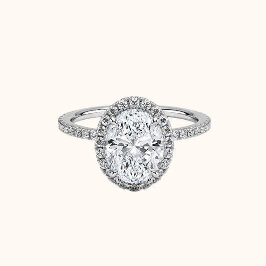 Pavé Halo Engagement Ring