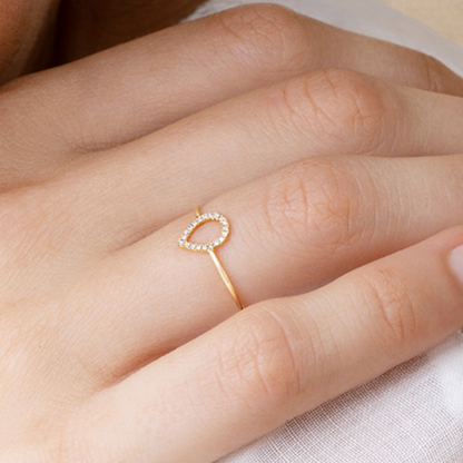 Pavé Pear Ring