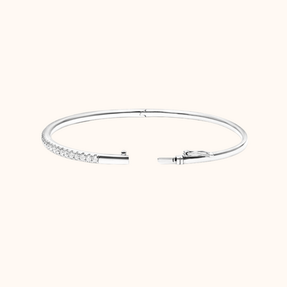 Slim Halfway Diamond Bangle