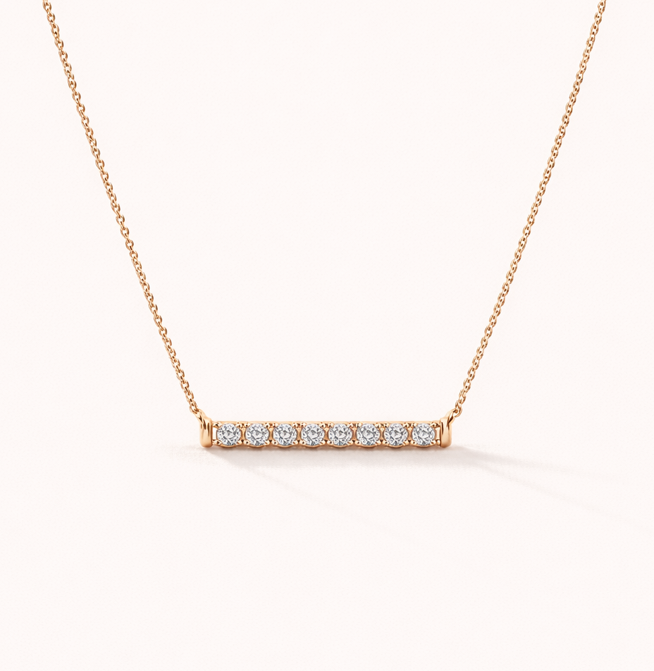 Diamond Pavé Bar Necklace