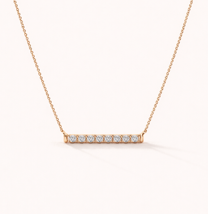 Diamond Pavé Bar Necklace
