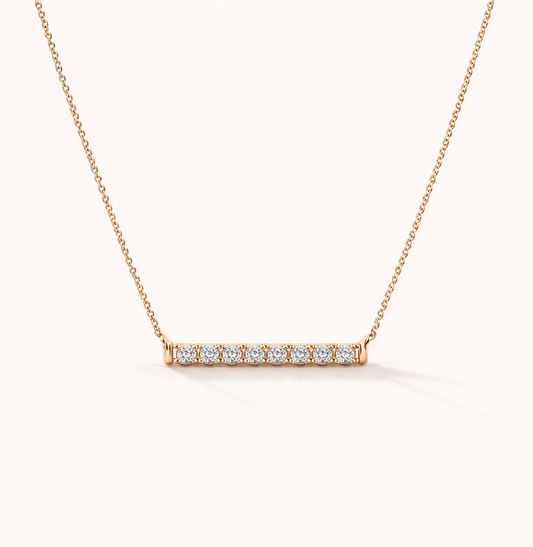 Diamond Pavé Bar Necklace