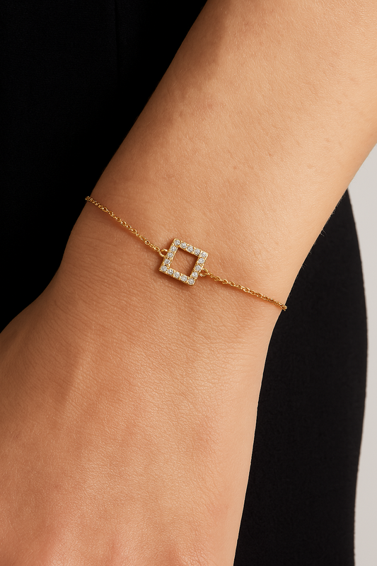 Mini Square Pavé Bracelet