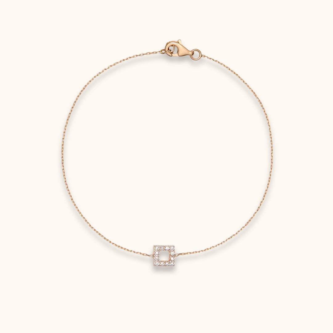 Mini Square Pavé Bracelet