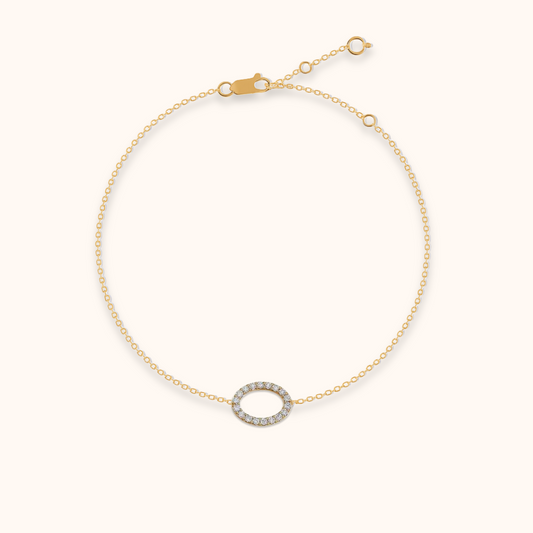 Mini Oval Pavé Bracelet