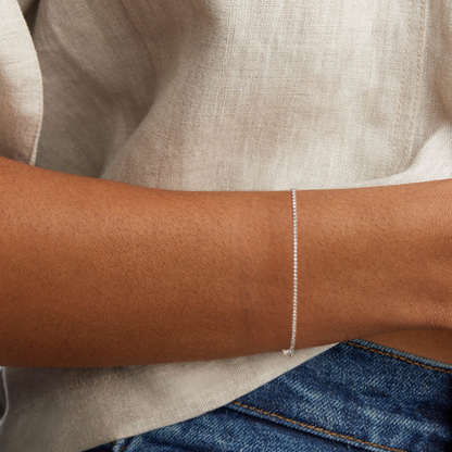 Slim Halfway Diamond Bangle