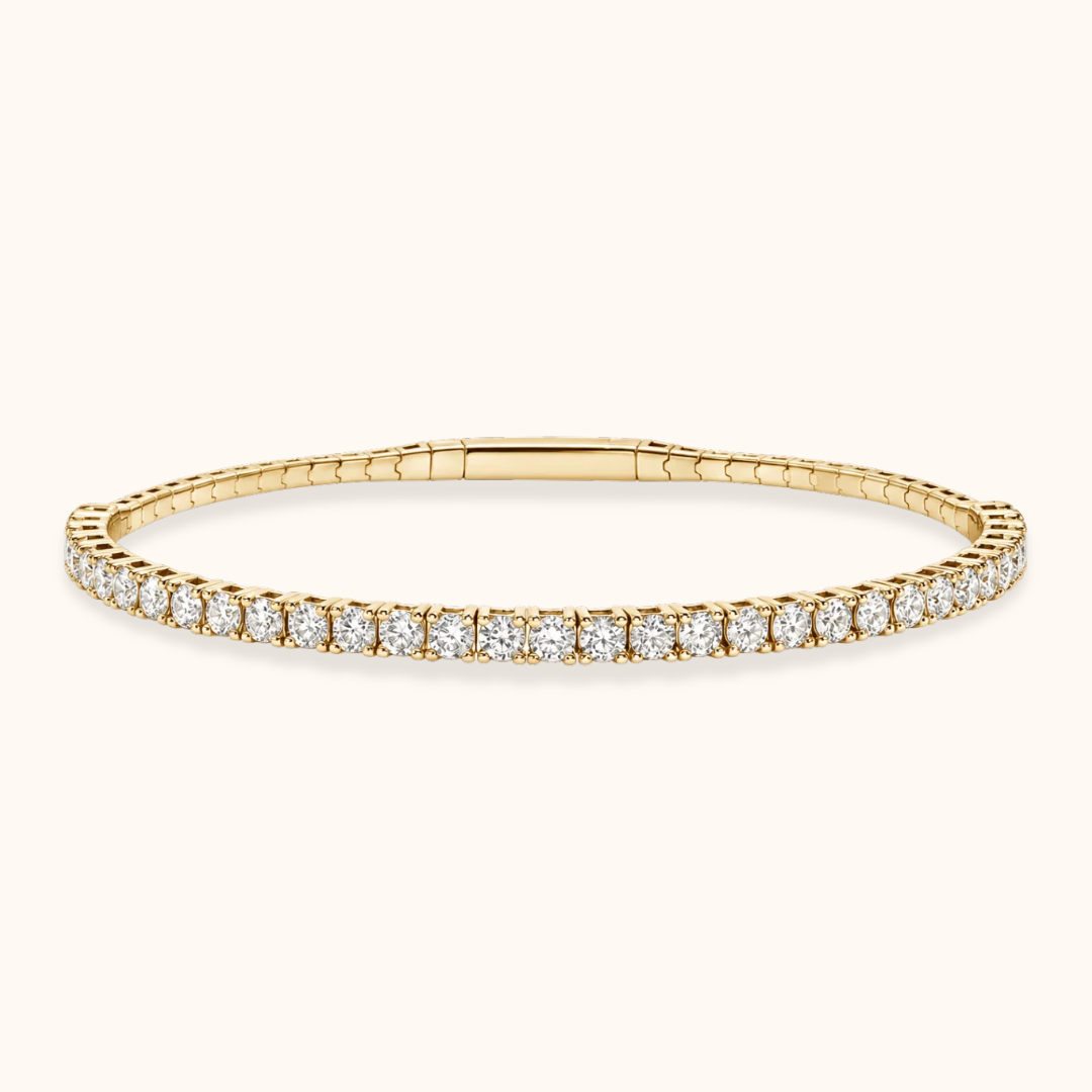 Liquid Line Tennis Bangle - 2ctw