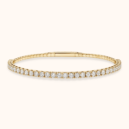 Liquid Line Tennis Bangle - 2ctw