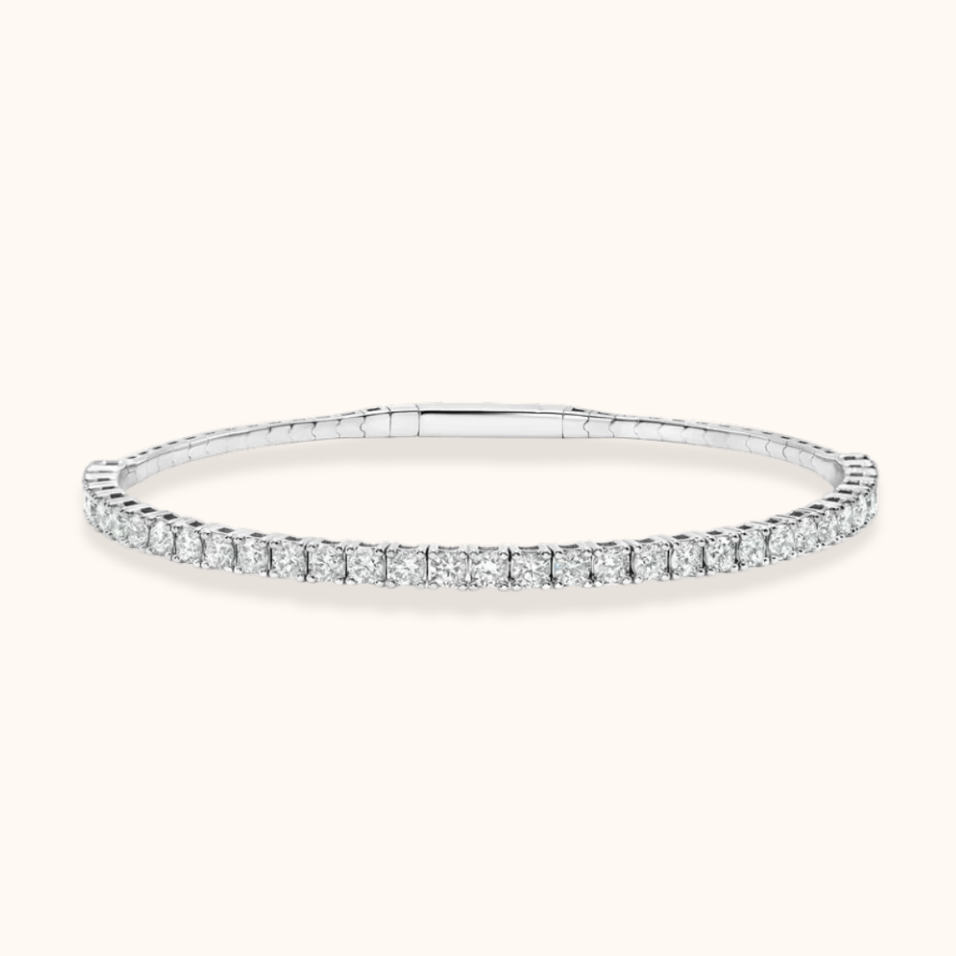 Liquid Line Tennis Bangle - 2ctw