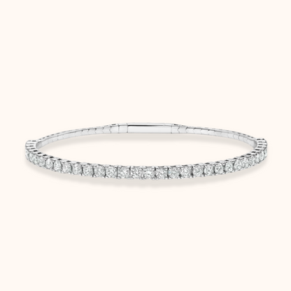 Liquid Line Tennis Bangle - 2ctw