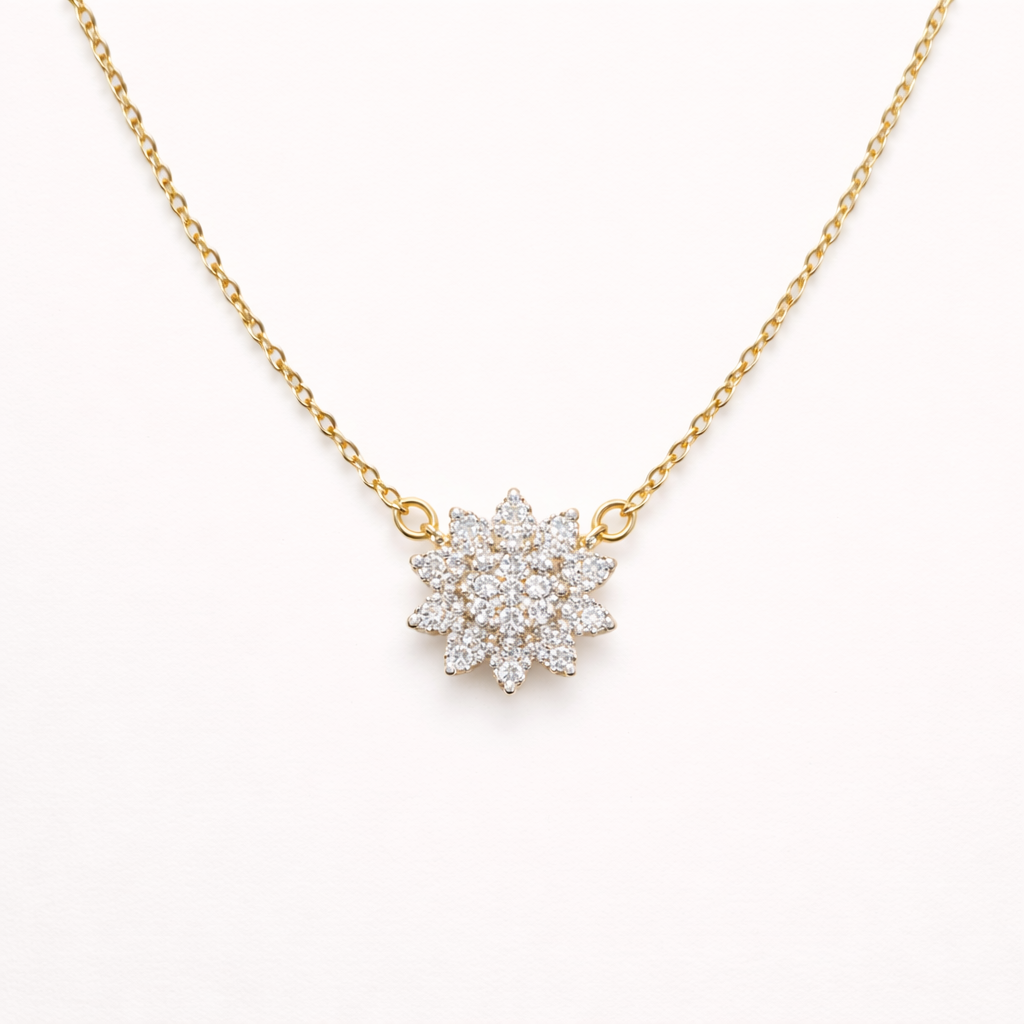 Nova Diamond Starburst Necklace