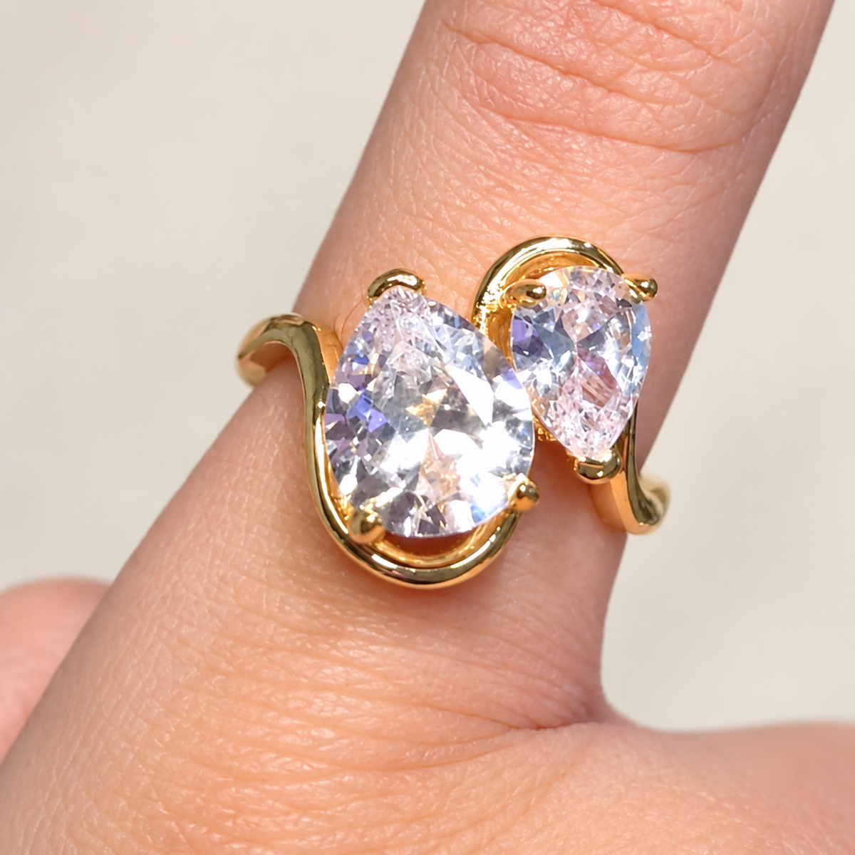 Double Pear Ring