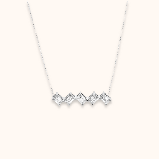 Asymmetrical Emeralds Necklace