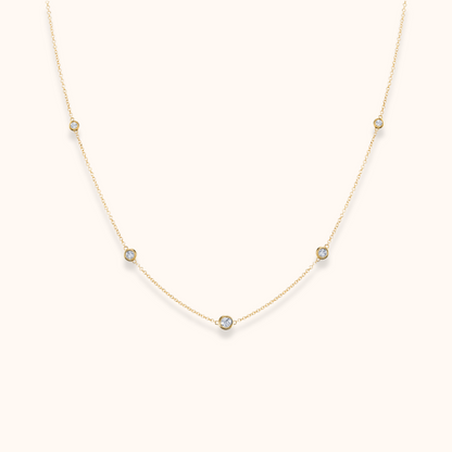 Diamond Bezel Strand Necklace