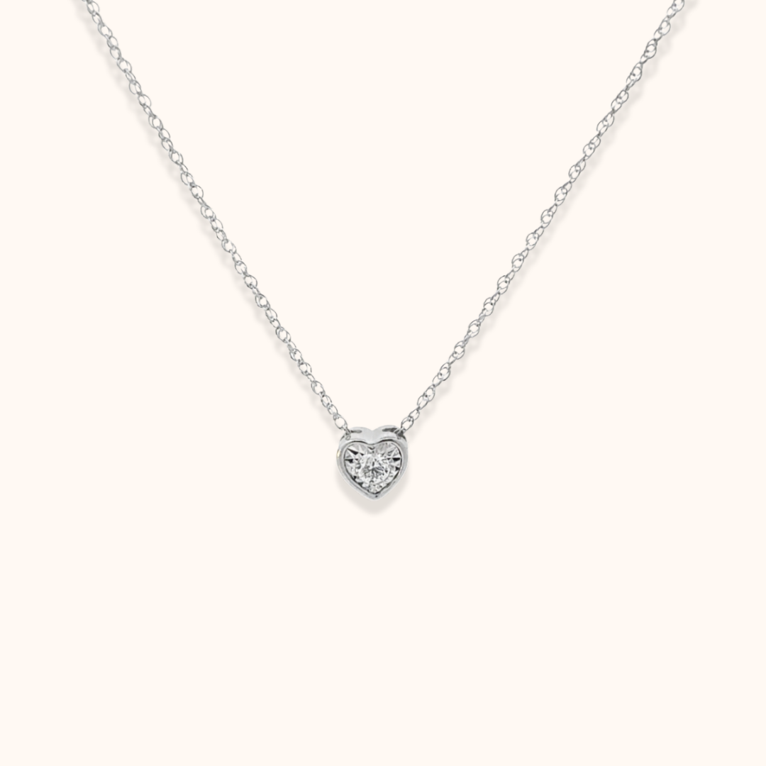 Heart Bezel Necklace