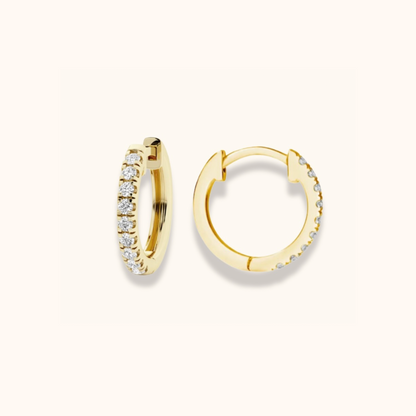 Pavé Diamond Huggie Hoops