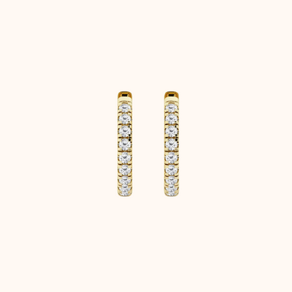 Pavé Diamond Huggie Hoops