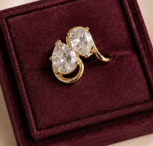 Double Pear Ring