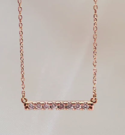 Diamond Pavé Bar Necklace